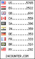 visitors by country counter