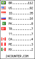 visitors by country counter