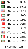 visitors by country counter
