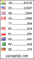visitors by country counter