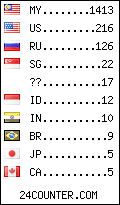 visitors by country counter