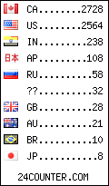 visitors by country counter