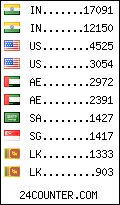 visitors by country counter