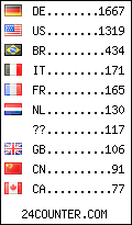 visitors by country counter