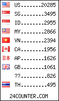 visitors by country counter