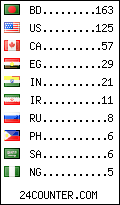 visitors by country counter