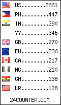 visitors by country counter