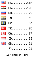 visitors by country counter