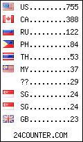 visitors by country counter