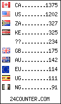 visitors by country counter