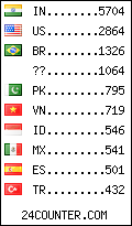 visitors by country counter