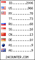 visitors by country counter