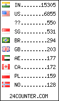 visitors by country counter