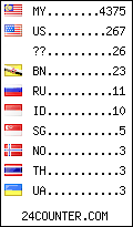 visitors by country counter