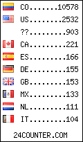 visitors by country counter