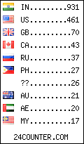 visitors by country counter