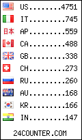 visitors by country counter