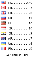 visitors by country counter