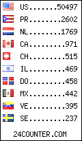 visitors by country counter