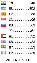 visitors by country counter