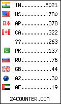 visitors by country counter