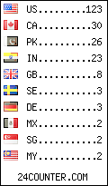 visitors by country counter