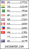 visitors by country counter