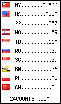 visitors by country counter