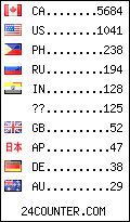 visitors by country counter