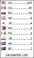 visitors by country counter