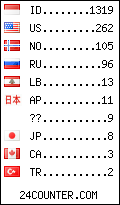 visitors by country counter