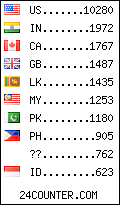 visitors by country counter