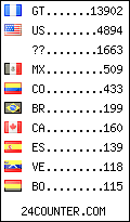 visitors by country counter