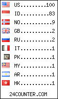 visitors by country counter