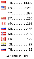 visitors by country counter