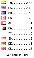 visitors by country counter