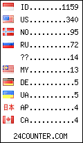 visitors by country counter