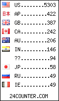 visitors by country counter