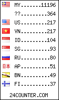 visitors by country counter
