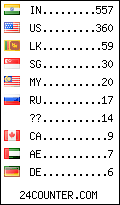 visitors by country counter