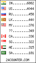 visitors by country counter