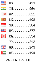 visitors by country counter
