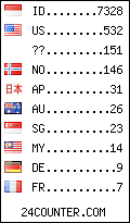 visitors by country counter