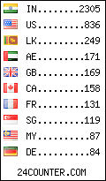 visitors by country counter