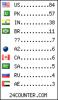 visitors by country counter