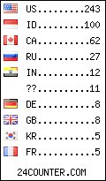 visitors by country counter