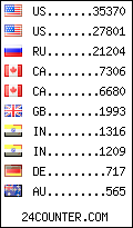 visitors by country counter