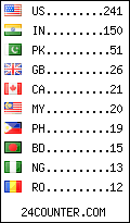 visitors by country counter