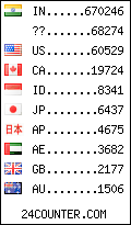 visitors by country counter