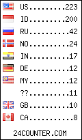 visitors by country counter